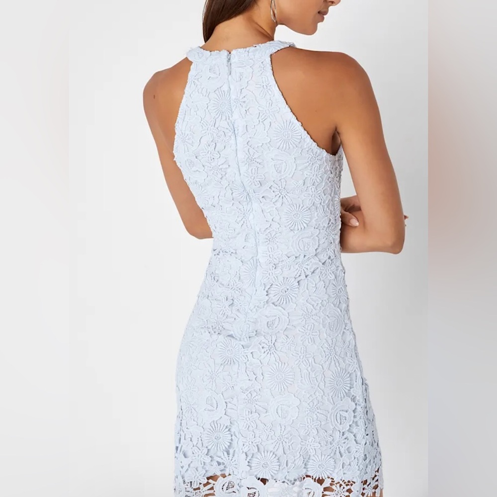Lulu’s Love Poem Light Blue Lace Mini Dress - Picture 2 of 6